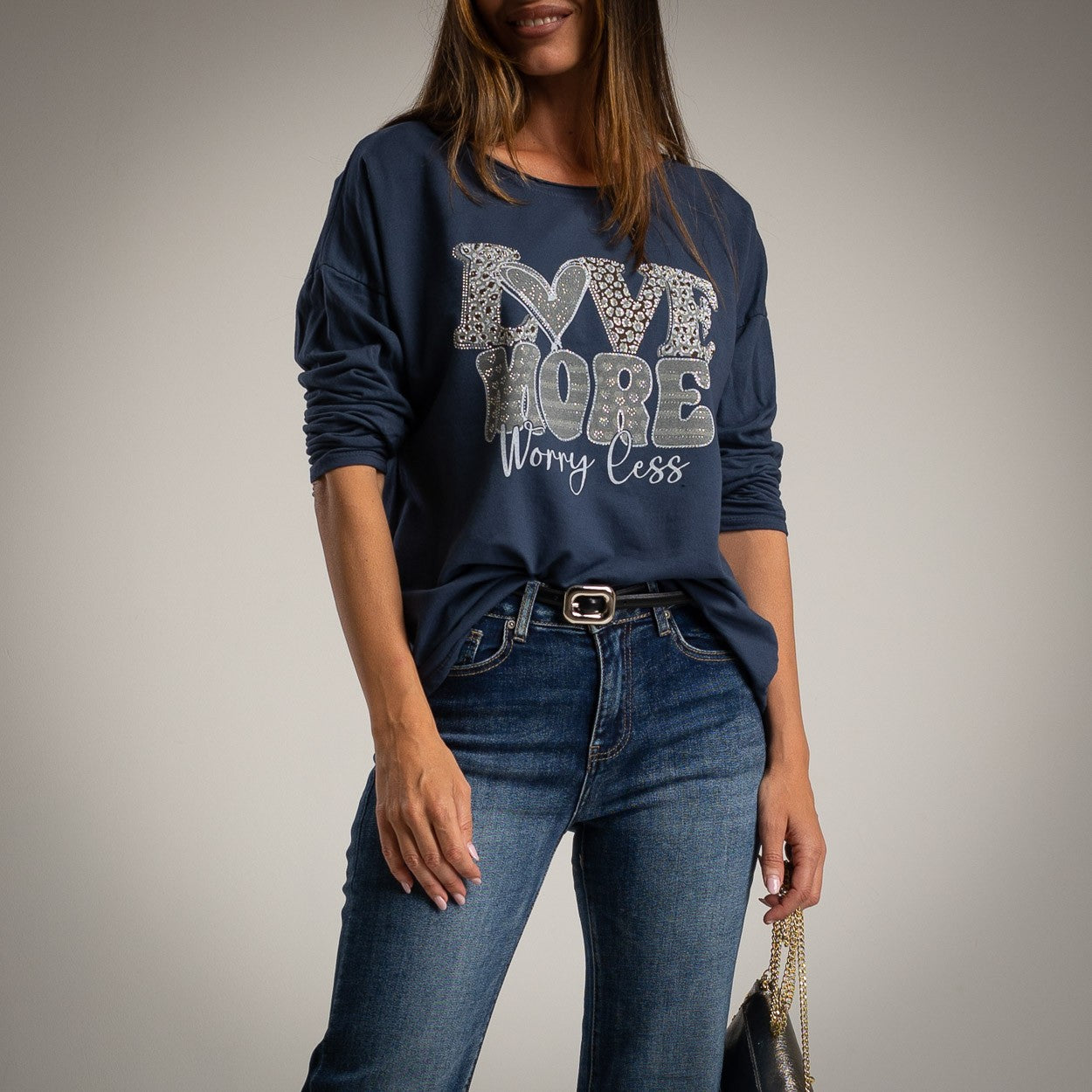 ALBA LOVE T_SHIRT NAVY BLUE