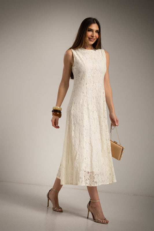 Z. CROCHET DRESS ECRU