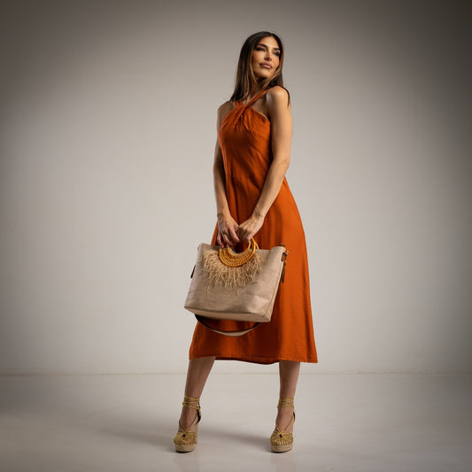 ALBA DRESS RUST