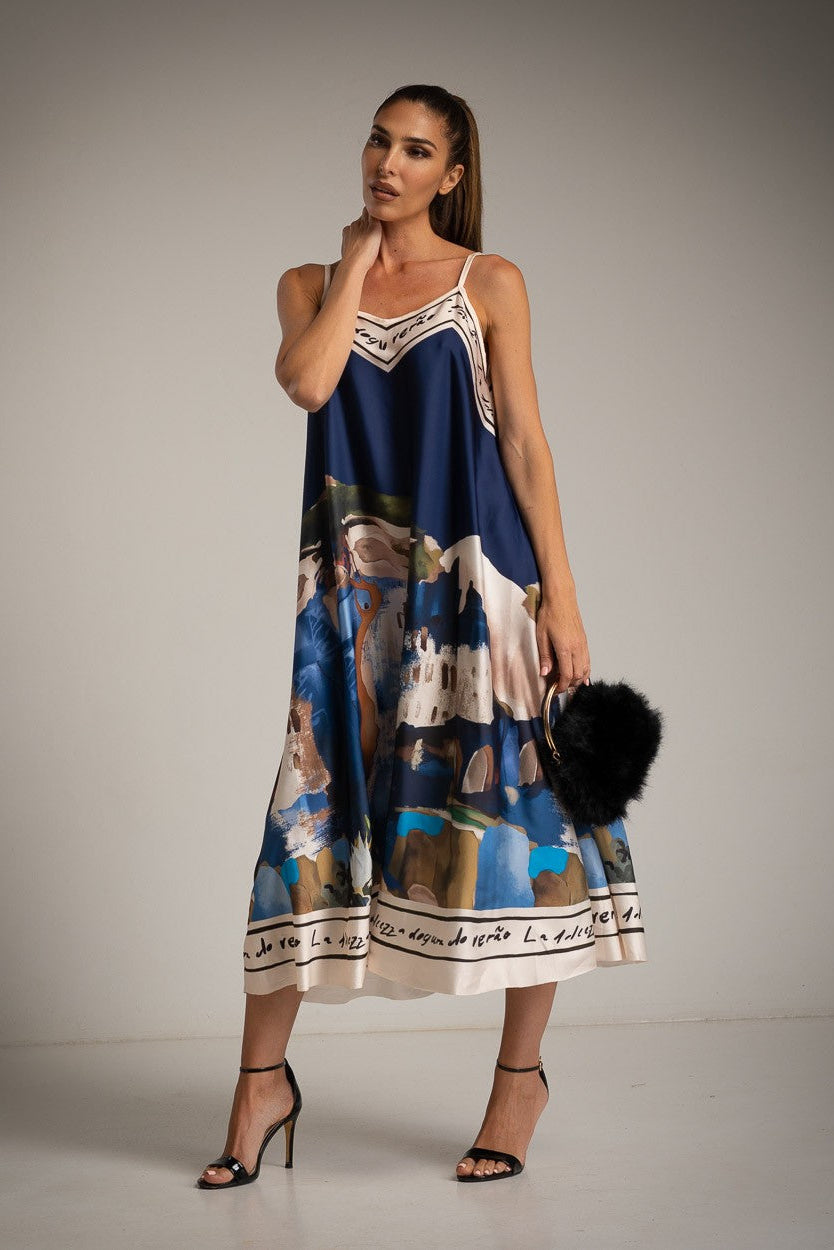 PALERMO DRESS NAVY BLUE