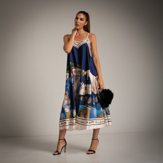 PALERMO DRESS NAVY BLUE