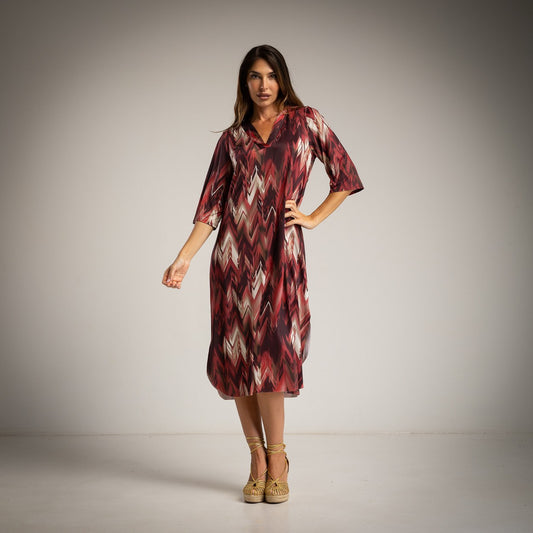 ALBA DRESS BURGUNDY