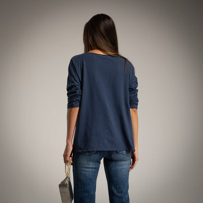 ALBA LOVE T_SHIRT NAVY BLUE