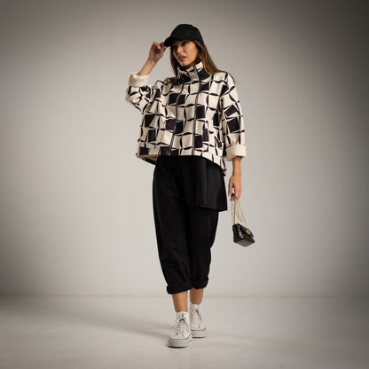 DOUBLE ZIP JACKET SQUARES