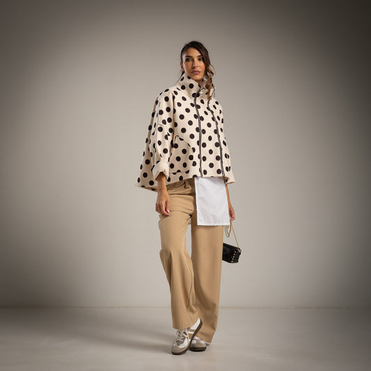 DOUBLE ZIP JACKET DOTS