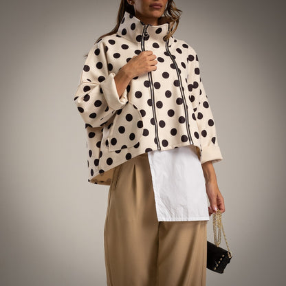 DOUBLE ZIP JACKET DOTS