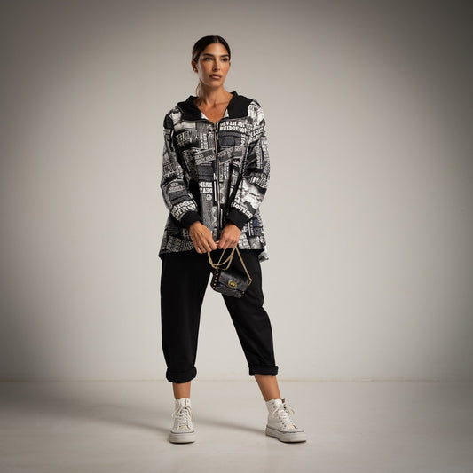 NEWSPAPER JACKET BLACK