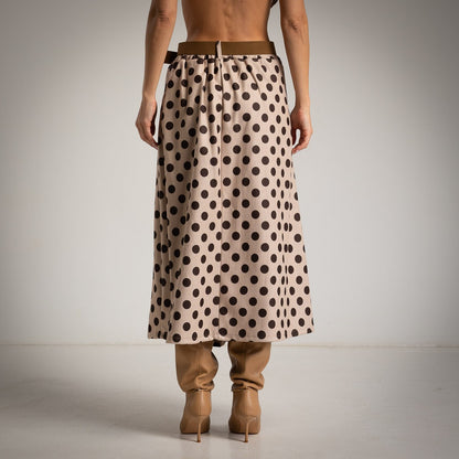 DOT SKIRT BEIGE