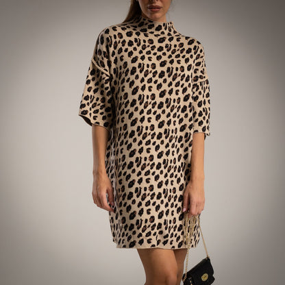 ANIMAL DRESS BEIGE