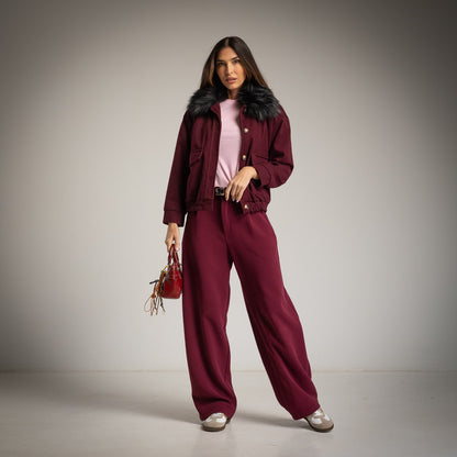 ALBA BOMBER BORDEAUX