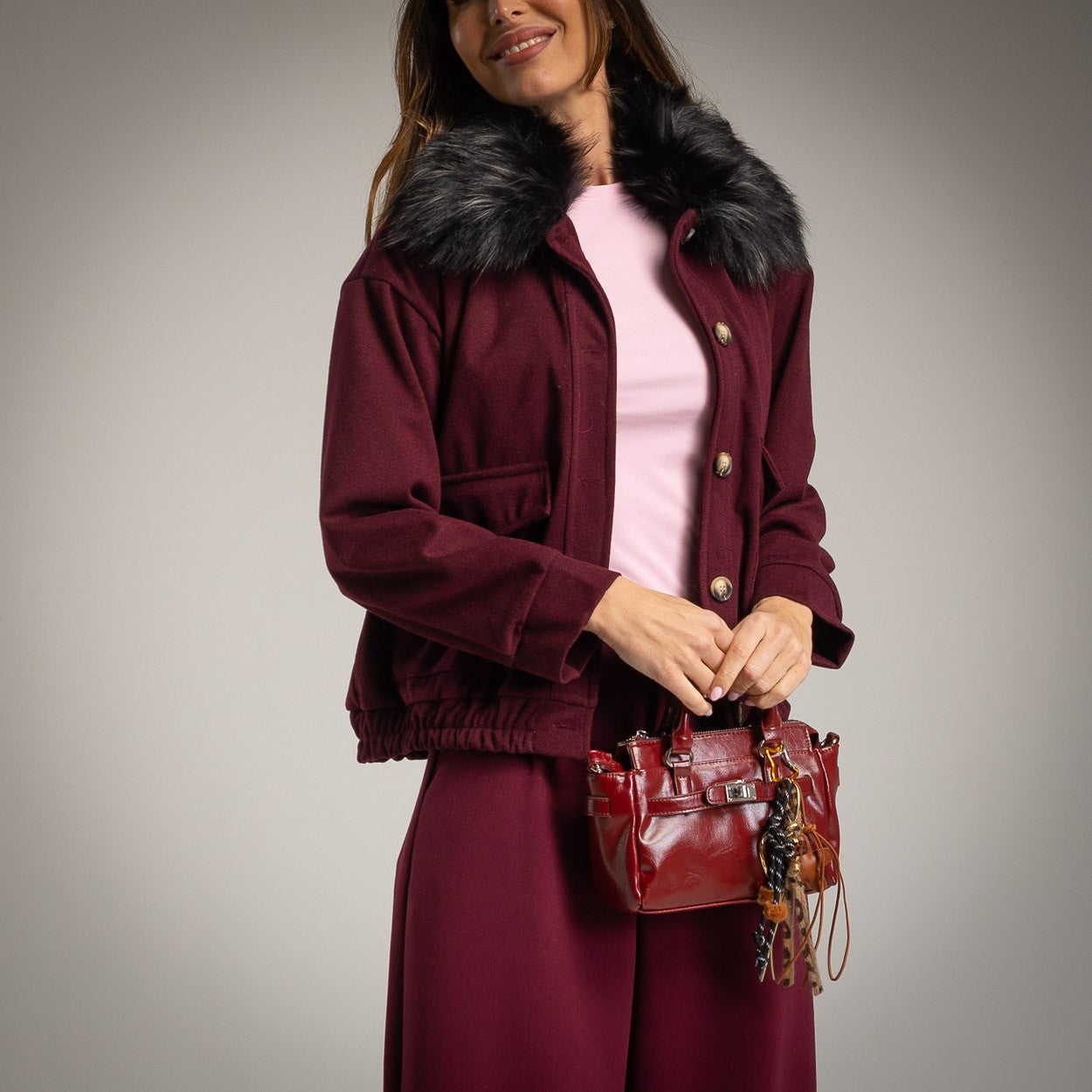 ALBA BOMBER BORDEAUX