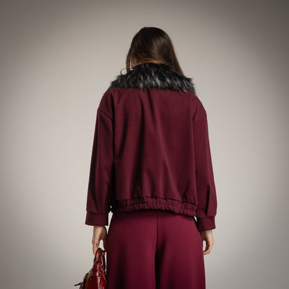 ALBA BOMBER BORDEAUX