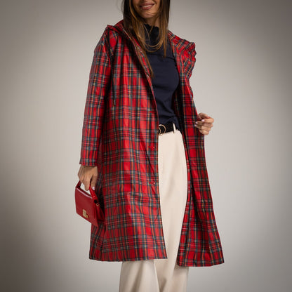 TARTAN RAINCOAT RED