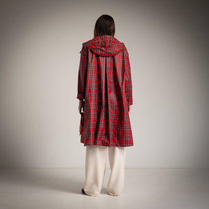 TARTAN RAINCOAT RED