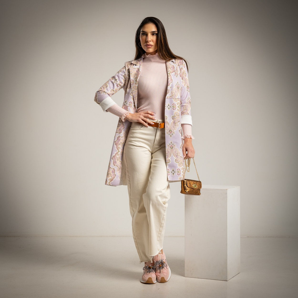 PAISLEY SUEDE COAT PURPLE