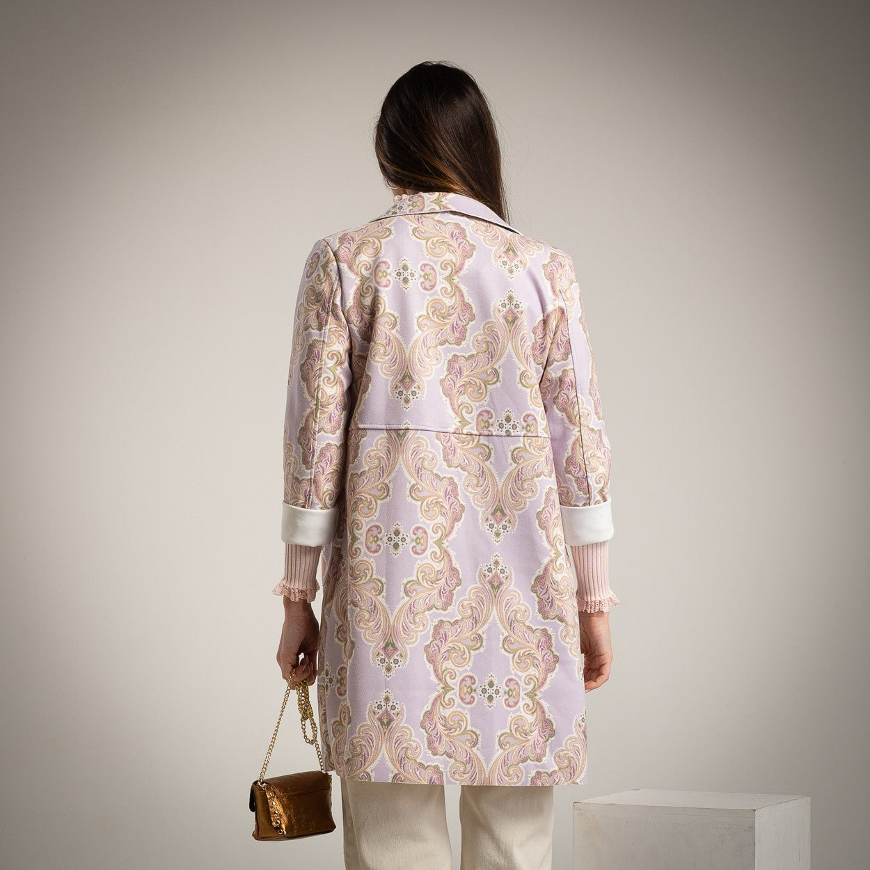 PAISLEY SUEDE COAT PURPLE