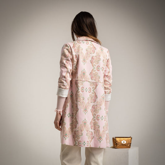Z. PAISLEY SUEDE COAT PINK