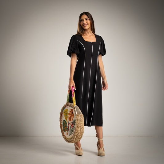 ALBA LINES DRESS BLACK