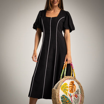 ALBA LINES DRESS BLACK