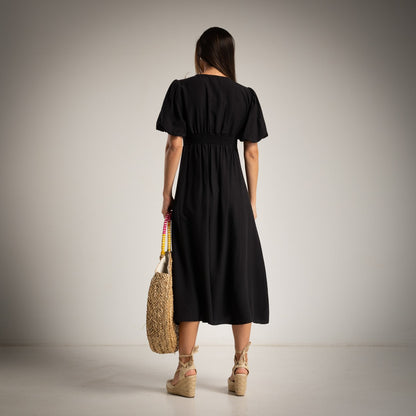 ALBA LINES DRESS BLACK