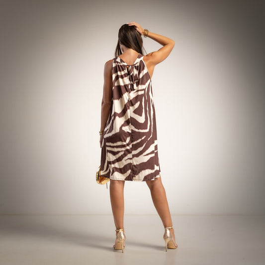 ZEBRA DRESS BEIGE