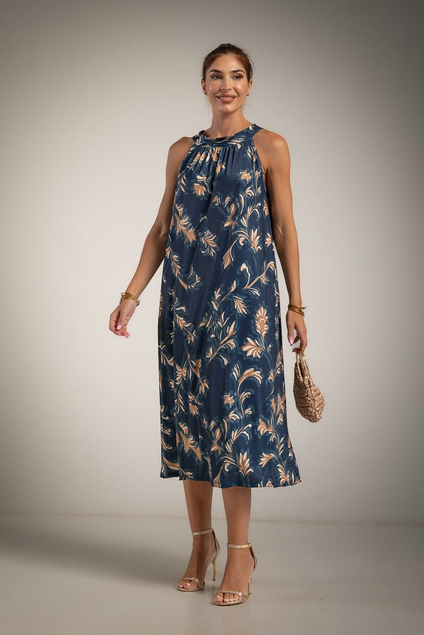 HALTER DRESS NAVY