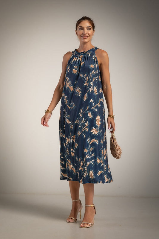 HALTER DRESS NAVY