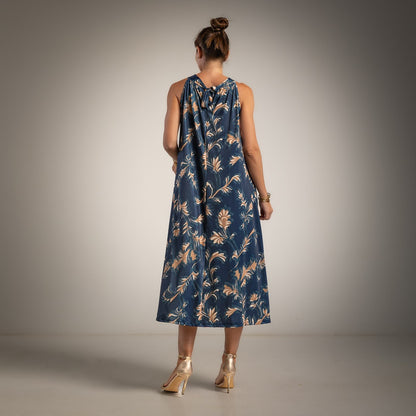 HALTER DRESS NAVY