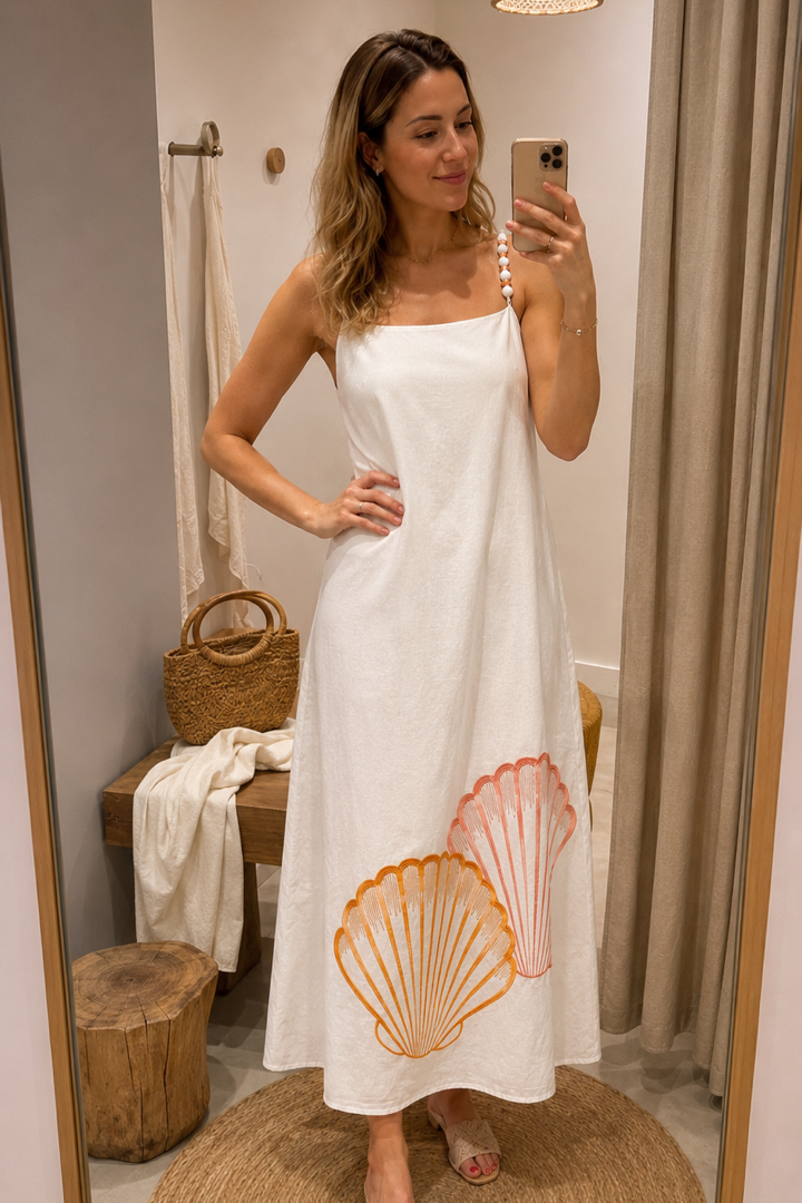 Z. SHELLS DRESS WHITE