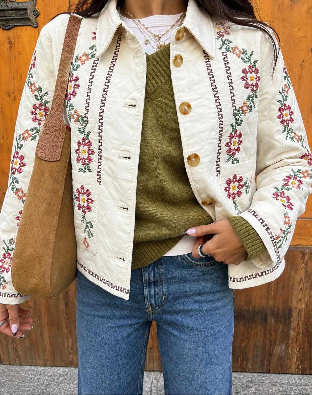 STITCHED JACKET BEIGE