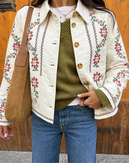 STITCHED JACKET BEIGE